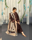 Lawn 3pc with diamond dupatta Unstiched