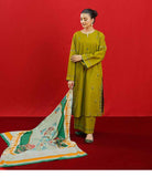Lawn 3pc with diamond dupatta Unstiched