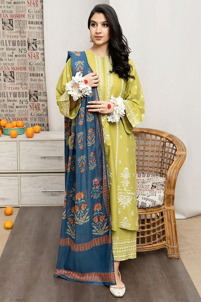 Lawn 3pc with diamond dupatta Unstiched