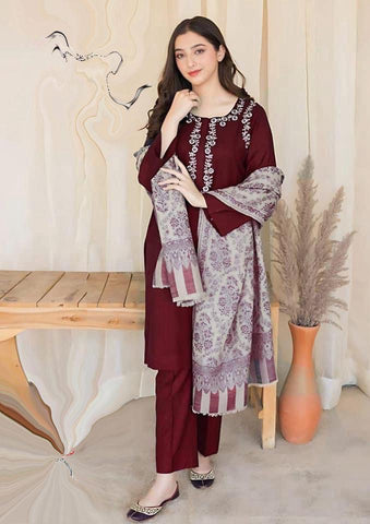 Lawn 3pc with diamond dupatta Unstiched