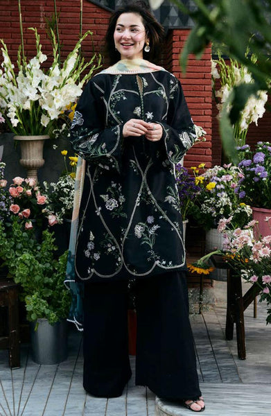 Lawn 3pc with diamond dupatta Unstiched