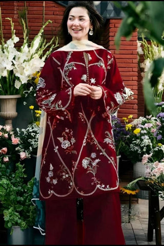 Lawn 3pc with diamond dupatta Unstiched