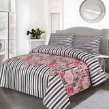 Cotton Salonica 3pc Bedsheet - Pink Zebra