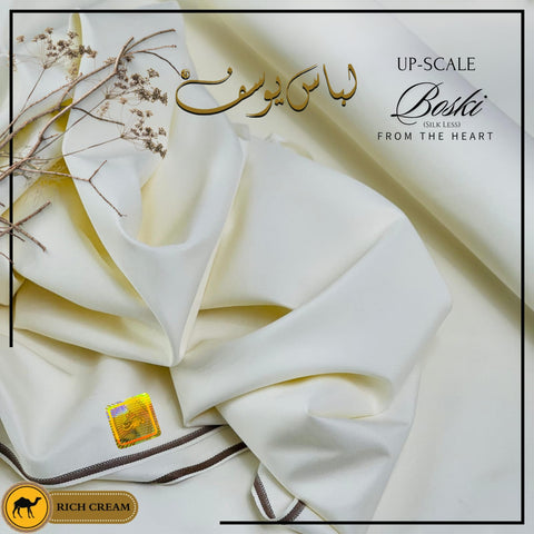 Libas-e-Yousaf UP-SCAL BOSKI - Rich Cream
