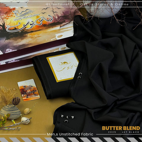 Libas-e-Yousaf Butter Blend - Jet Black